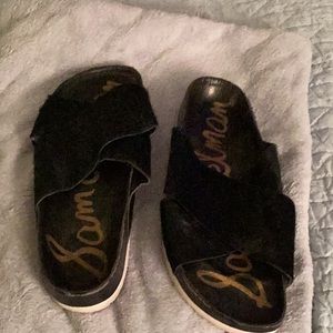 Sam Edelman genuine cow fur sandals